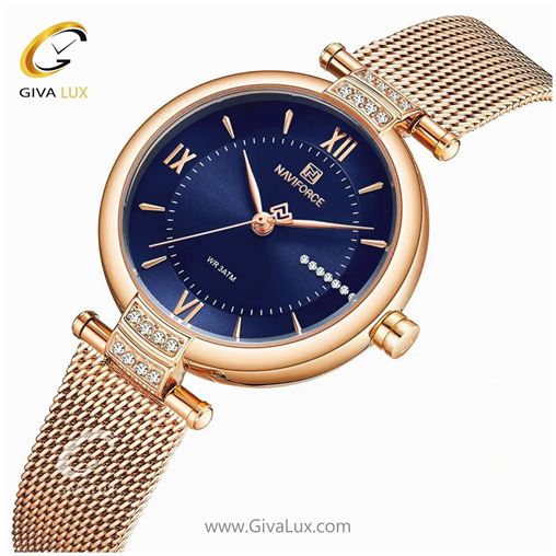 ساعت مچی زنانه بند حصیری رز گلد ناوی فورس مدل NF5019 5019 (7).jpg